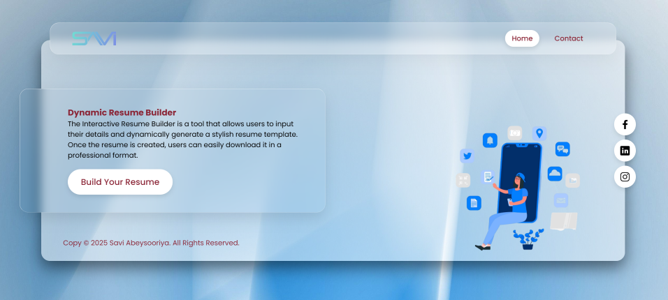 Dynamic Online Resume Builder